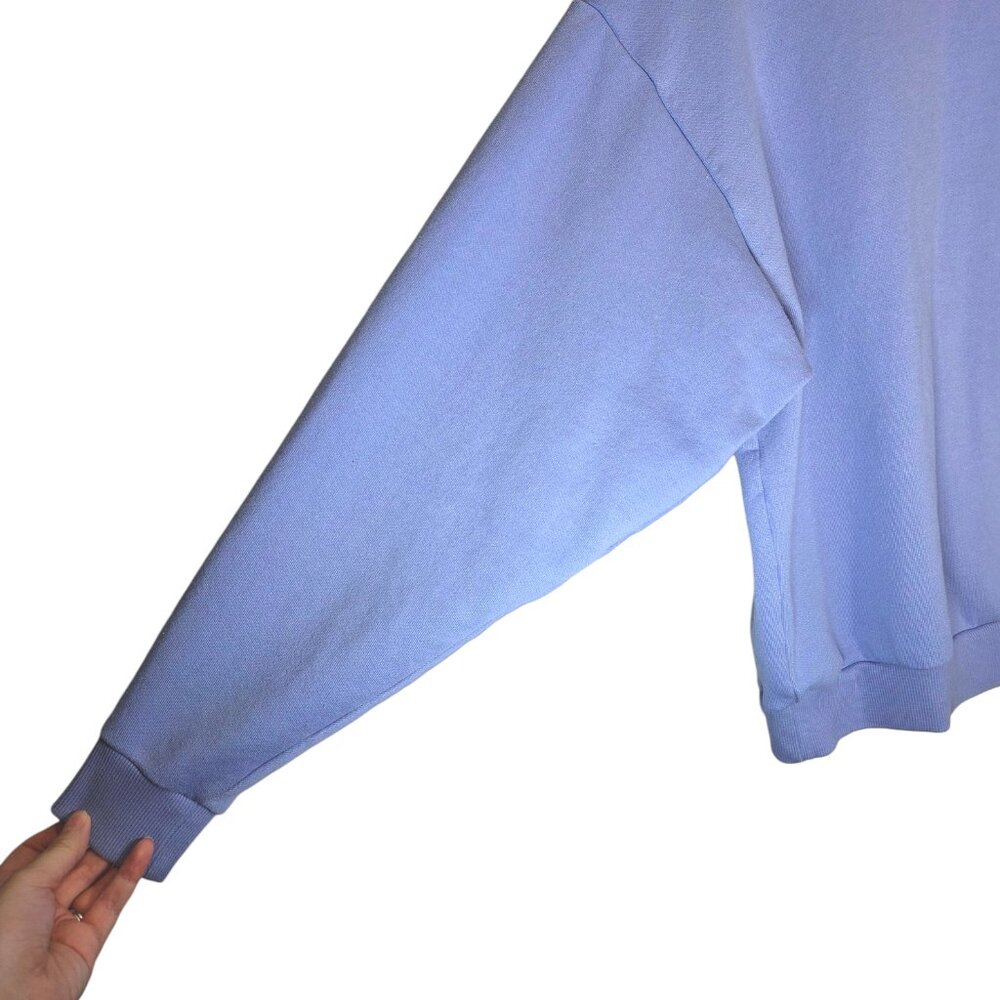 Alo Yoga Accolade Crew Neck Pullover in Lilac Blue - Picture 8 of 12